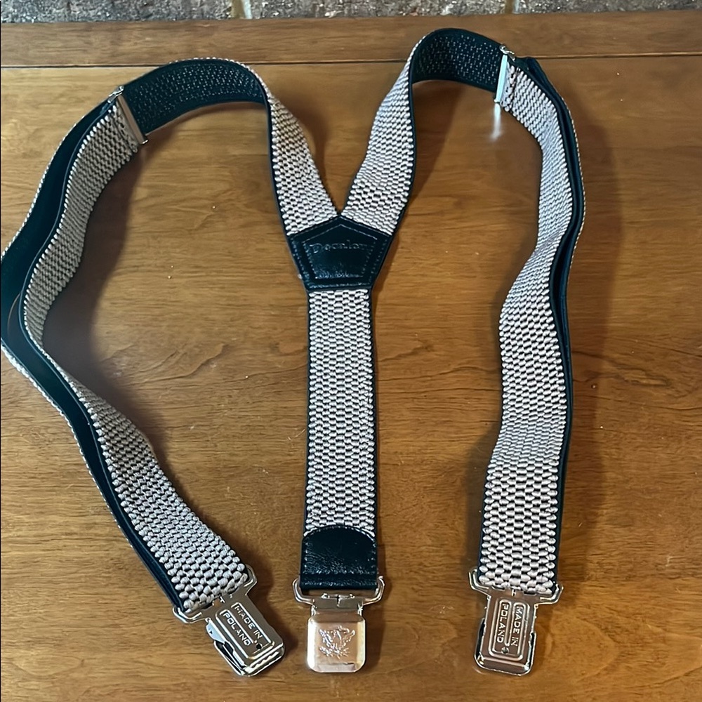 Decalan Black and Tan Adjustable Suspenders